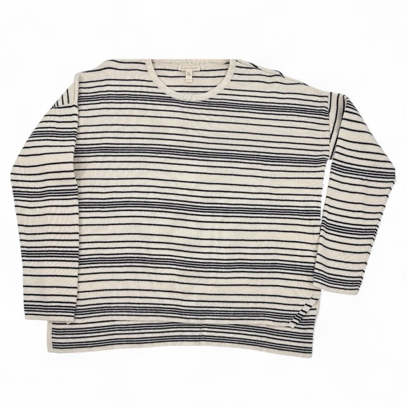 Eileen Fisher Sweaters - Eileen Fisher Breton Striped Organic Cotton LS Pullover XS (fits‎ like Medium)